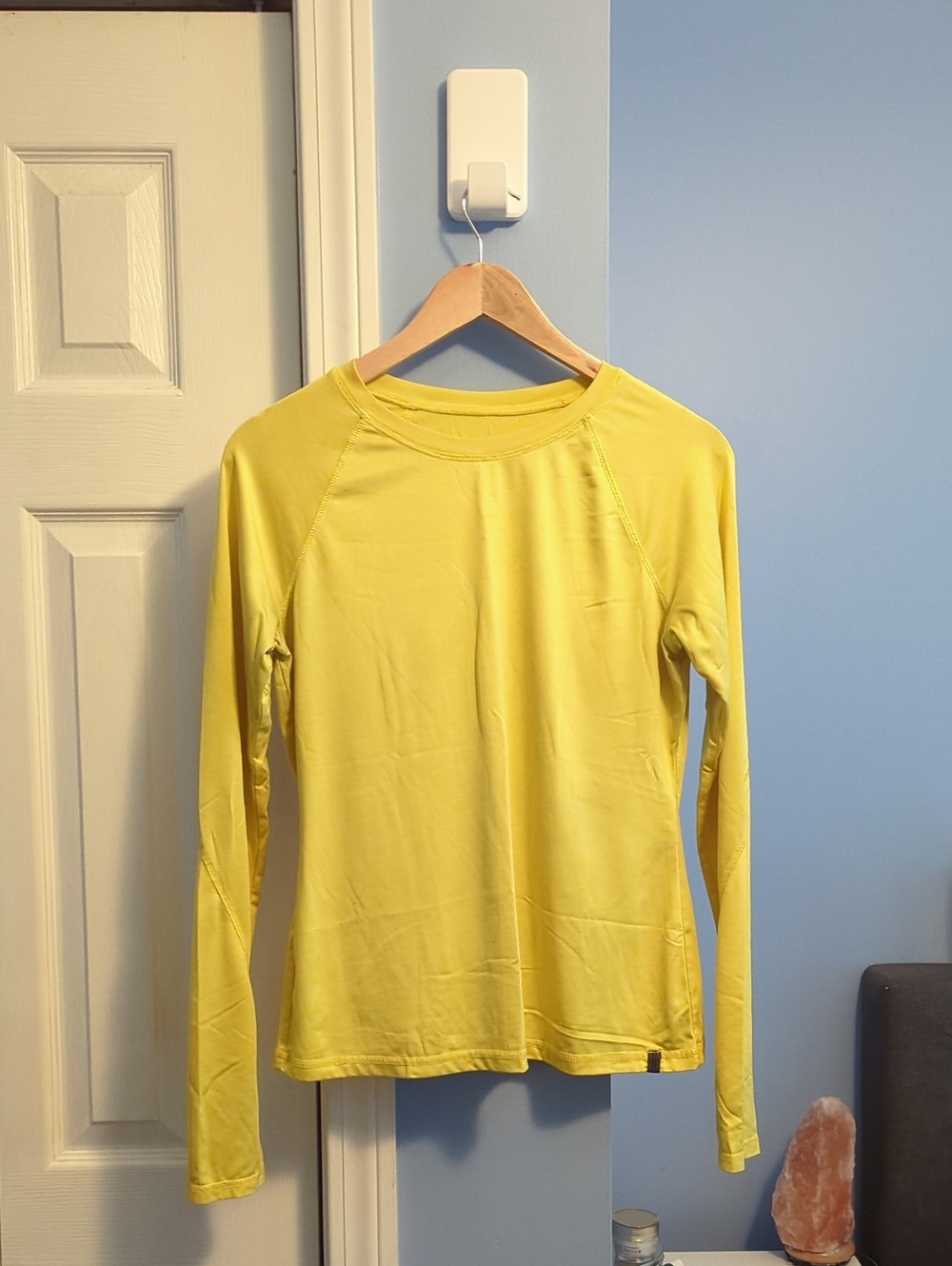 Bass Outdoor Long Sleeve Crewneck Top SPF 50 in Bright Yellow